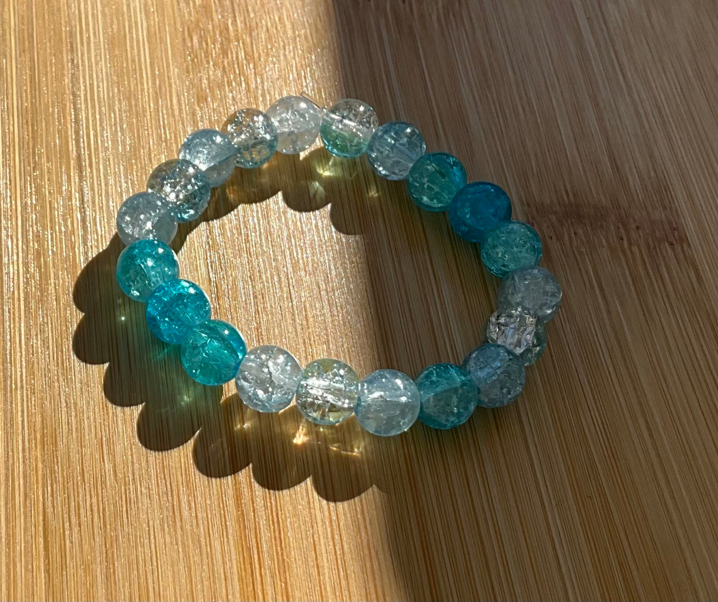 Little Blue Glass Bead Bracelet