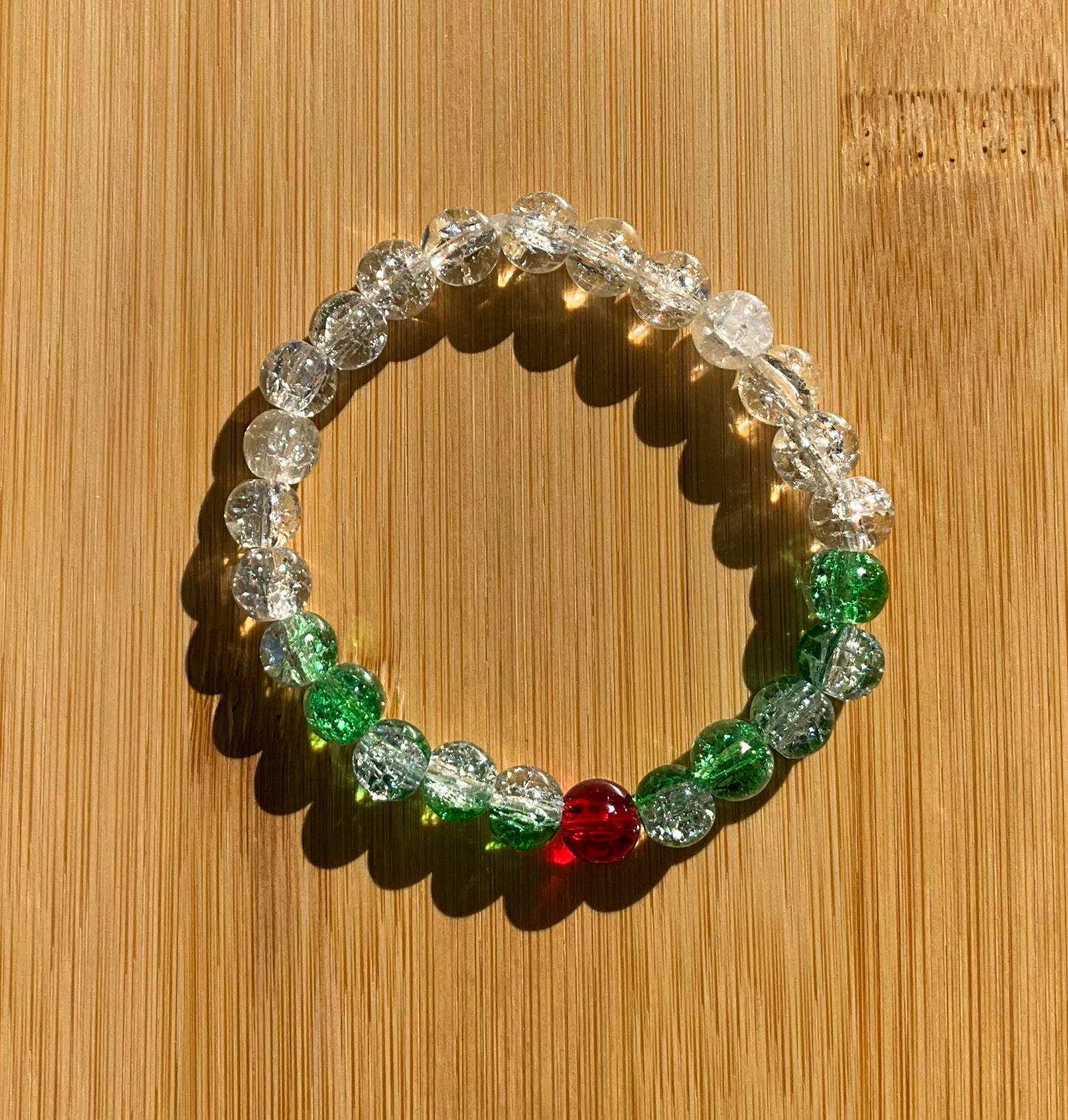 Cherry Glass Bead Bracelet