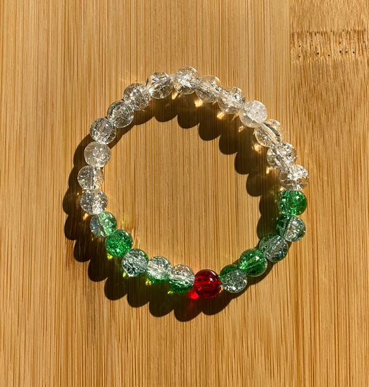 Cherry Glass Bead Bracelet