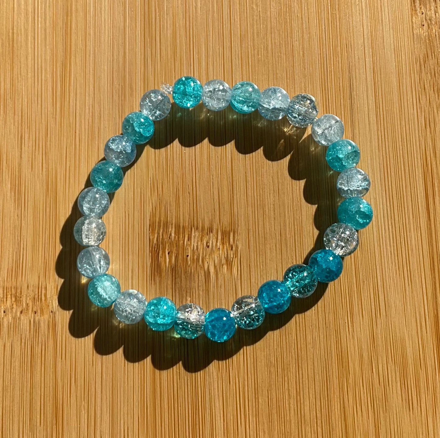Blue Glass Bead Bracelet