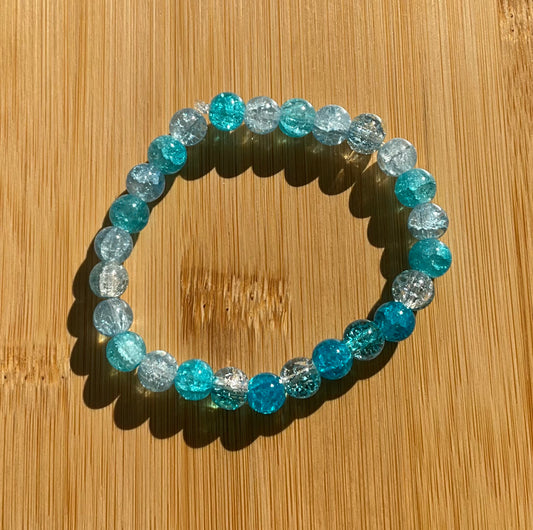 Blue Glass Bead Bracelet