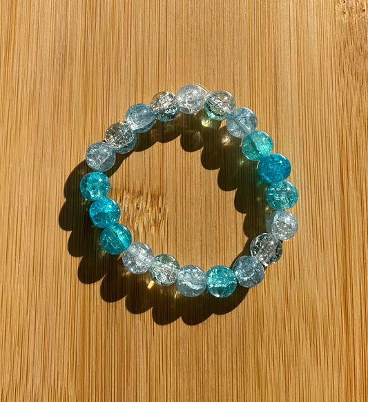 Little Blue Glass Bead Bracelet