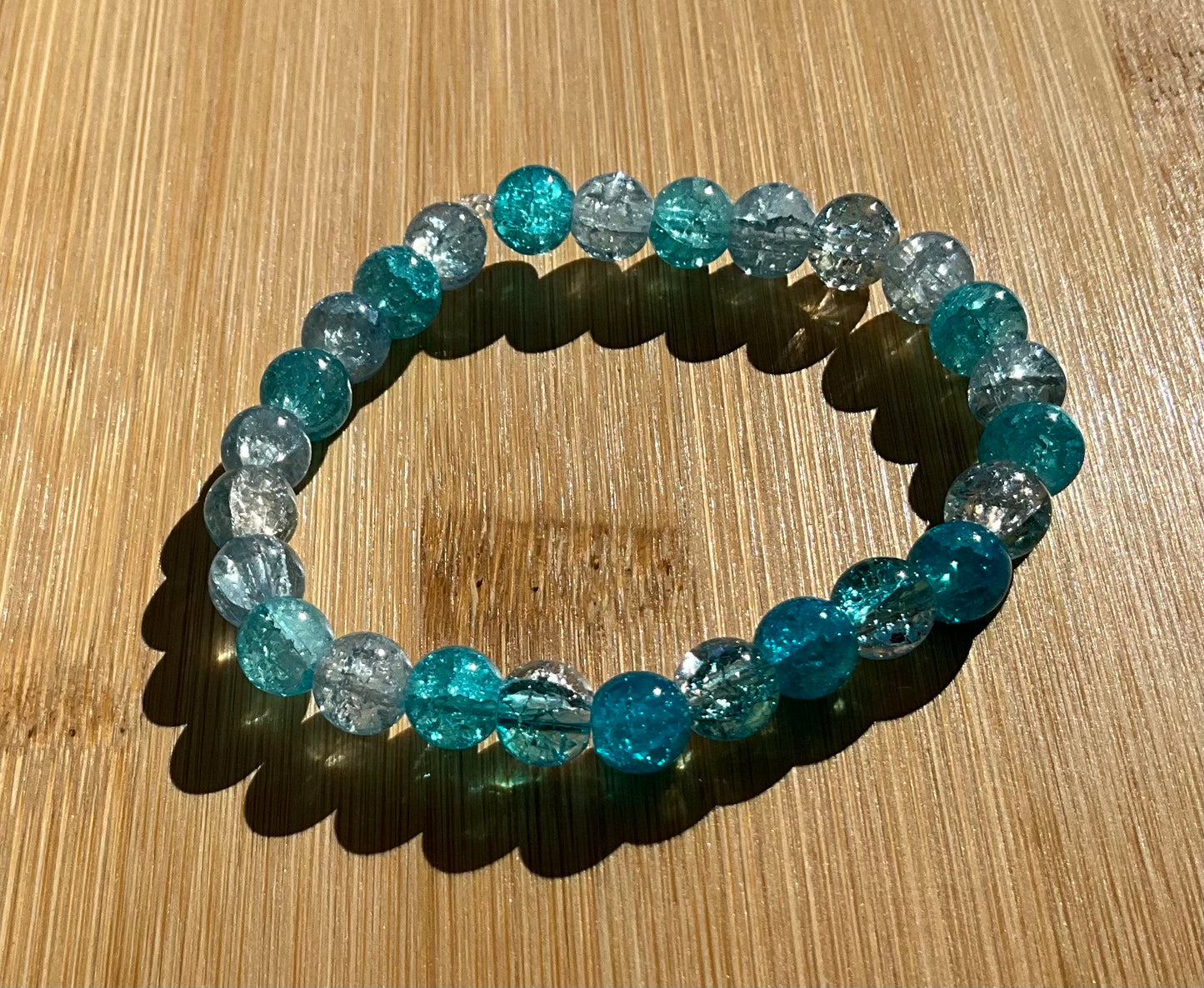 Blue Glass Bead Bracelet