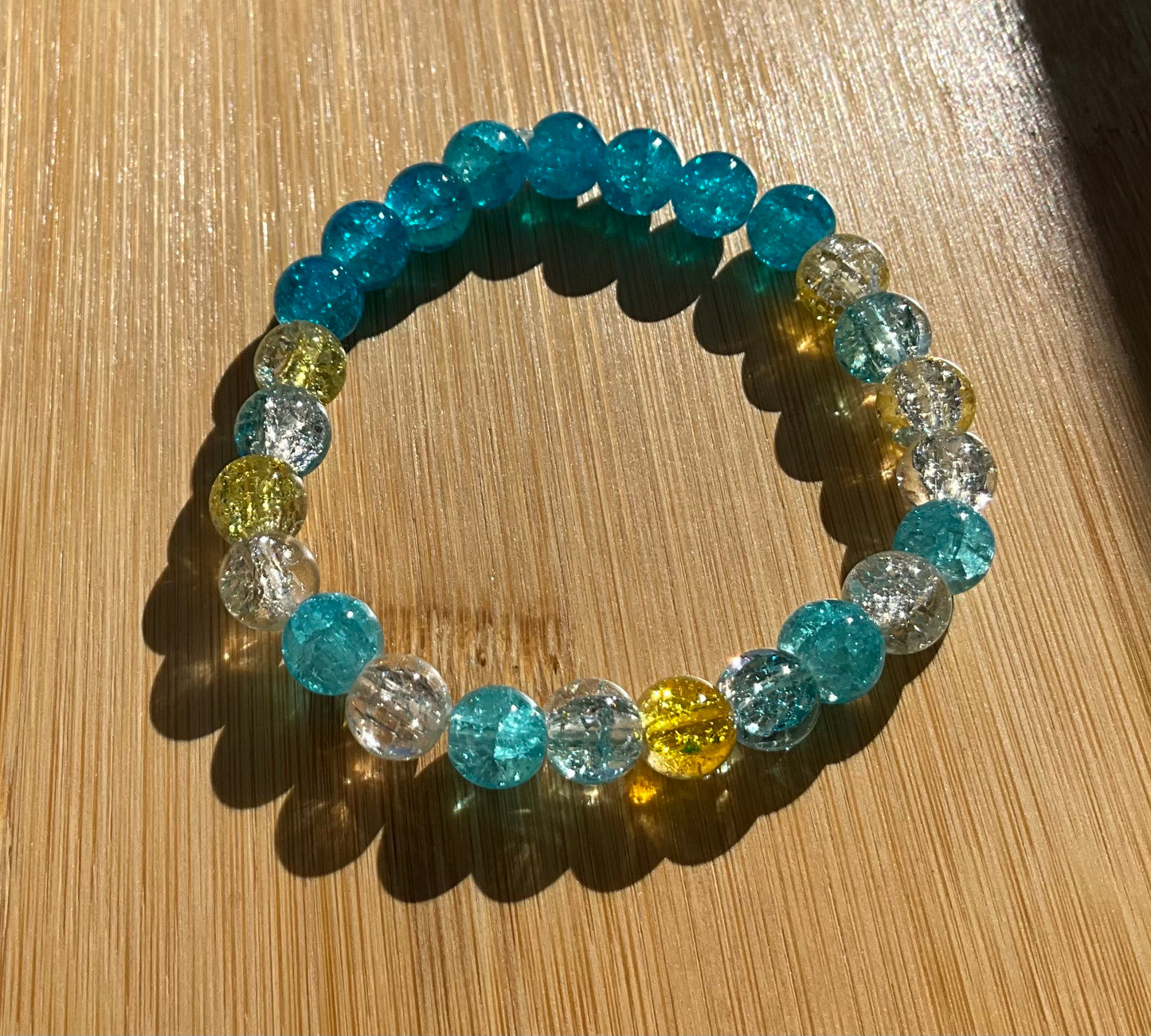 Beach Vibes Glass Bead Bracelet