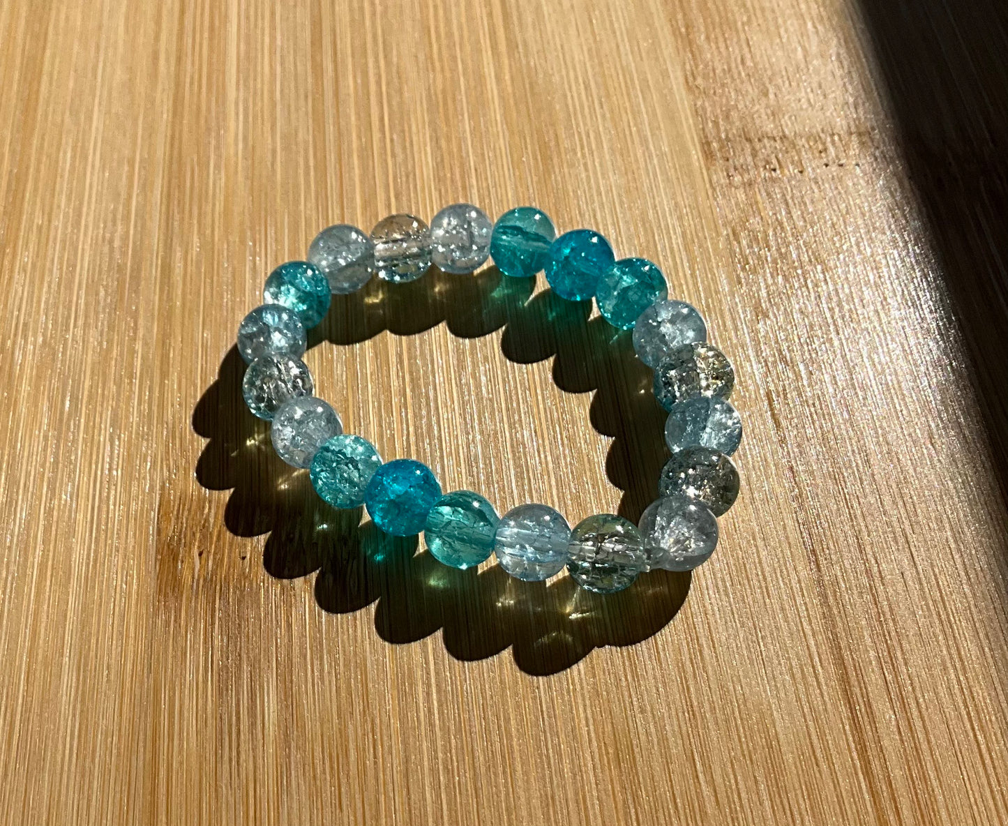 Little Blue Glass Bead Bracelet