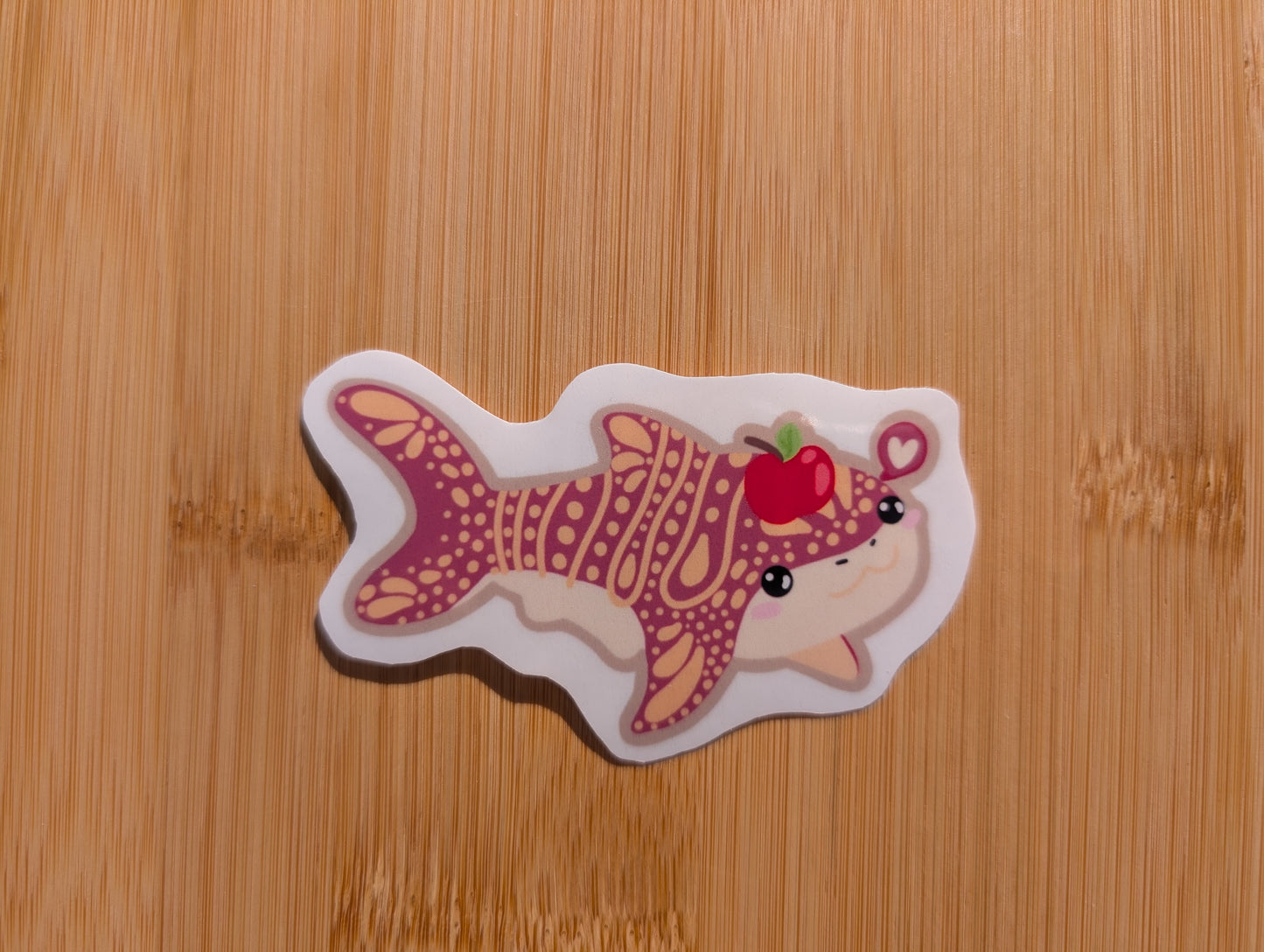 2x3 inch Apple Whale Shark Sticker