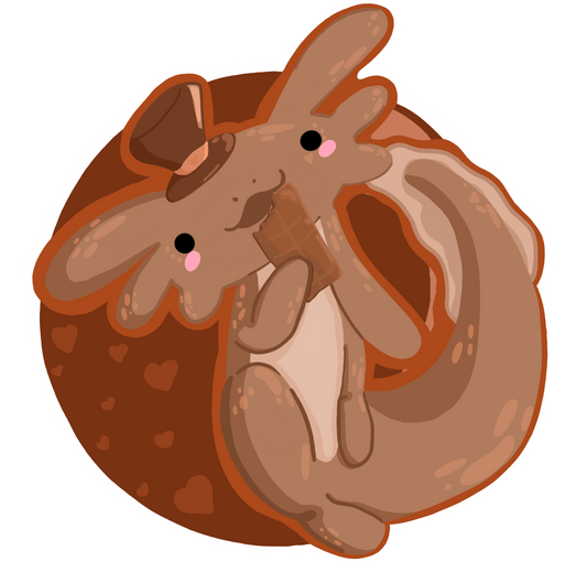 3x3 Chocolate Axolotl Sticker