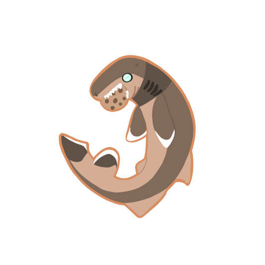 3x3 inch Cookie Cutter Shark Sticker