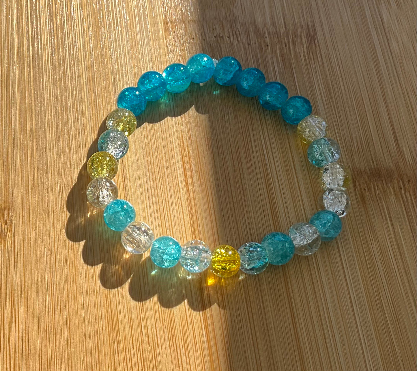 Beach Vibes Glass Bead Bracelet